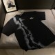 一目惚れ♪ バレンシアガ スーパーコピー の梵字破砕感アルファベットプリント重工破洞半袖Tシャツ