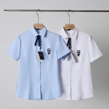 日本未入荷 フェンディ 偽物通販 おじいさん純綿シャツレディース新作夏の白い半袖2色