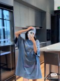 一目惚れ♪ バレンシアガ 偽物通販 2024 SSエッフェル塔インクジェットグラデーションカラープリント半袖Tシャツ