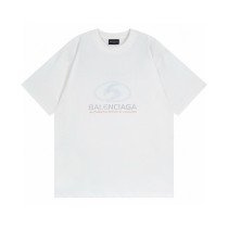 稀少 バレンシアガ 激安偽物 2024 SSファジィLOGO直噴プリント半袖Tシャツ2色