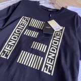 ★超人気 フェンディ スーパーコピー 丸首純綿丸首男女ゆったりタイプ半袖Tシャツ2色