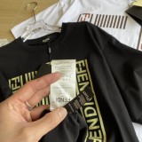 ★超人気 フェンディ スーパーコピー 丸首純綿丸首男女ゆったりタイプ半袖Tシャツ2色
