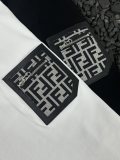 大人気 フェンディ 激安偽物 胸ポケットパッチワークアルファベットロゴラウンドネック半袖Tシャツ2色