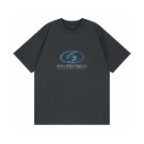 稀少 バレンシアガ 激安偽物 2024 SSファジィLOGO直噴プリント半袖Tシャツ2色