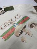 日本未入荷 グッチ スーパーコピー 夏のピーターラビット黒鉛プリントキノコ雲カップルの丸首半袖Tシャツ