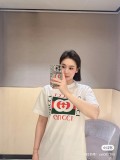 大人気 グッチ 偽物通販 2024春夏新作4 Gアルファベットプリントラウンドネック半袖Tシャツ