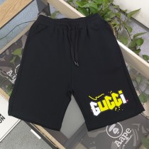 稀少 グッチ 激安通販 の落書き跳色アルファベット柄ロゴプリントカジュアルカップル用モーグル5分半ズボン