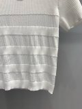 大人気 シャネル スーパーコピー 刺繍ダブルCストライプニット半袖2色