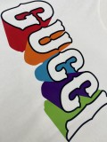 稀少 グッチ 激安通販 2024春夏新作アルファベットプリントラウンドネック半袖Tシャツ2色
