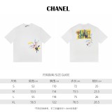 使い勝手良しシャネル スーパーコピー 2024 SSカラーインキ柄半袖Tシャツ