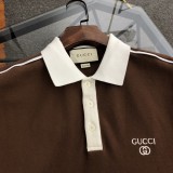 超奇跡の入荷☆ グッチ 偽物通販 2024春夏新作立体刺繍ロゴ刺繍開襟ポロシャツ半袖