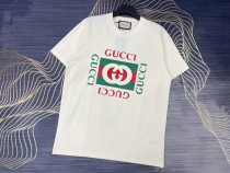 大人気 グッチ 偽物通販 2024春夏新作4 Gアルファベットプリントラウンドネック半袖Tシャツ
