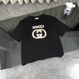 新作 グッチ コピーおすすめ 定番タオルアルファベット刺繍半袖Tシャツ
