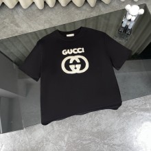 新作 グッチ コピーおすすめ 定番タオルアルファベット刺繍半袖Tシャツ