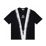 一目惚れ♪ シャネル コピーおすすめ アルファベットロゴプリントペアルッククルーネック半袖Tシャツ2色