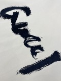 ★超人気 グッチ コピーおすすめ 2024春夏新作イニシャルプリントラウンドネック半袖Tシャツ2色