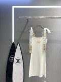 ★超人気 シャネル n級品 ダブルCビーズ刺繍リボンバインダーニットベストスカート3色