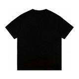 一目惚れ♪ シャネル 偽物通販 大落書き立体ロゴプリントカップルカジュアル半袖Tシャツ