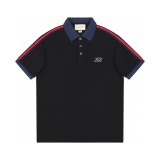 累積売上総額第１位！グッチ 偽物通販 ダブルG刺繍織りベルト綴じ半袖開襟ポロシャツ
