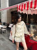 【限定】グッチ 偽物通販 パッチワークキャップ付きコートショーツセット
