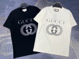 高品質 グッチ 激安偽物 2024春夏新作プリントラウンドネック半袖Tシャツ2色
