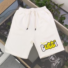 大人気 グッチ 偽物通販 の落書き跳色アルファベット柄ロゴプリントカジュアルカップル用モーグル5分半ズボン