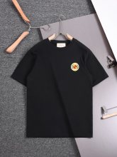 高品質 グッチ 偽物通販 2024 SS春夏新作ラウンドロゴ刺繍半袖Tシャツ