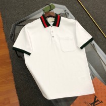 【話題商品！】 グッチ 偽物通販 2024新作刺繍ロゴ衝突カラージョイント開襟ポロシャツ