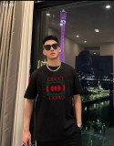 ★超人気 グッチ コピー 2024春夏新作プリントロゴラウンドネック半袖Tシャツ2色