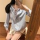 追跡付 セリーヌ 偽物通販 刺繍凱旋門24 SS専Gui新型ストライプ系シャツ2色