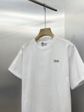 日本未入荷 ディオール コピーおすすめ の胸元にゴールドの小さなロゴ刺繍ラウンドネックの半袖2色
