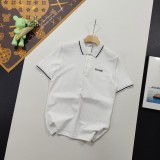 入手困難 セリーヌ 激安偽物 24 ss夏の新作定番ベーシック刺繍開襟ポロシャツ半袖Tシャツ2色
