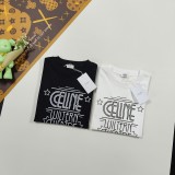 大人気 セリーヌ コピー  24 ss夏の新作シリーズシンプルアルファベットロゴプリント半袖Tシャツ2色