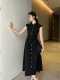 日本未入荷 セリーヌ 激安偽物 24 SS夏の新作プリーツスリーブワンピース2色