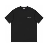 入手困難 ディオール コピーおすすめ 2024 SS春夏新作ロゴ刺繍工芸ラウンドネック半袖Tシャツ