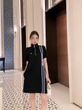 累積売上総額第１位！ディオール n級品 カスタムリボン刺繍コバチワンピース2色