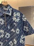 稀少 ディオール コピーおすすめ 24 SS春夏新作ツバキフラワーデニム半袖ジャカードシャツジャケット