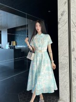 【話題商品！】ディオール コピー ジャングルプリント天綿ワンピース