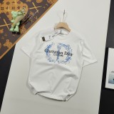 新作 ディオール コピーおすすめ 半袖Tシャツシンプルロゴアルファベットプリント男女同型2色