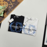 新作 ディオール コピーおすすめ 半袖Tシャツシンプルロゴアルファベットプリント男女同型2色