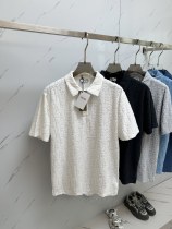 ★超人気 ディオール n級品 定番ジャカードタオルフルプリントアルファベットクルーネック半袖