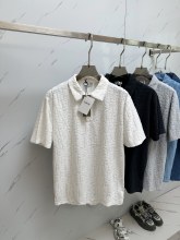 ★超人気 ディオール n級品 定番ジャカードタオルフルプリントアルファベットクルーネック半袖