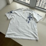 【話題商品！】クロムハーツ 激安通販 の皮貼り十字架の鉄のマイクロロゴTシャツ