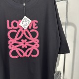 一目惚れ♪ ロエベ コピー カスタムクラシックネオン大ロゴ立体刺繍半袖Tシャツ