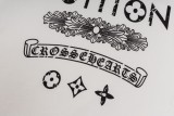 日本未入荷 クロムハーツ 激安偽物 2024新スローガンアルファベットLOGOロゴ前後幅プリント丸首半袖