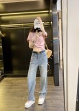 高品質 ロエベ 激安偽物 スリムストレートジーンズ