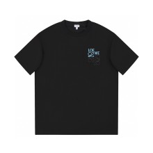 日本未入荷 ロエベ n級品 刺繍ズレロゴ刺繍オールインワン丸首半袖Tシャツ