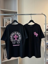 使い勝手良し クロムハーツ コピーおすすめ ブルーグレーのミラージュプリントTシャツ
