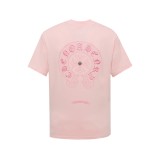累積売上総額第１位！ クロムハーツ  n級品 重工業十字架刺繍サンスクリット馬蹄手綴じ半袖Tシャツ