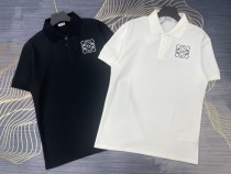 超話題! ロエベ 激安偽物 刺繍スモールロゴ丸首半袖Tシャツ半袖2色
